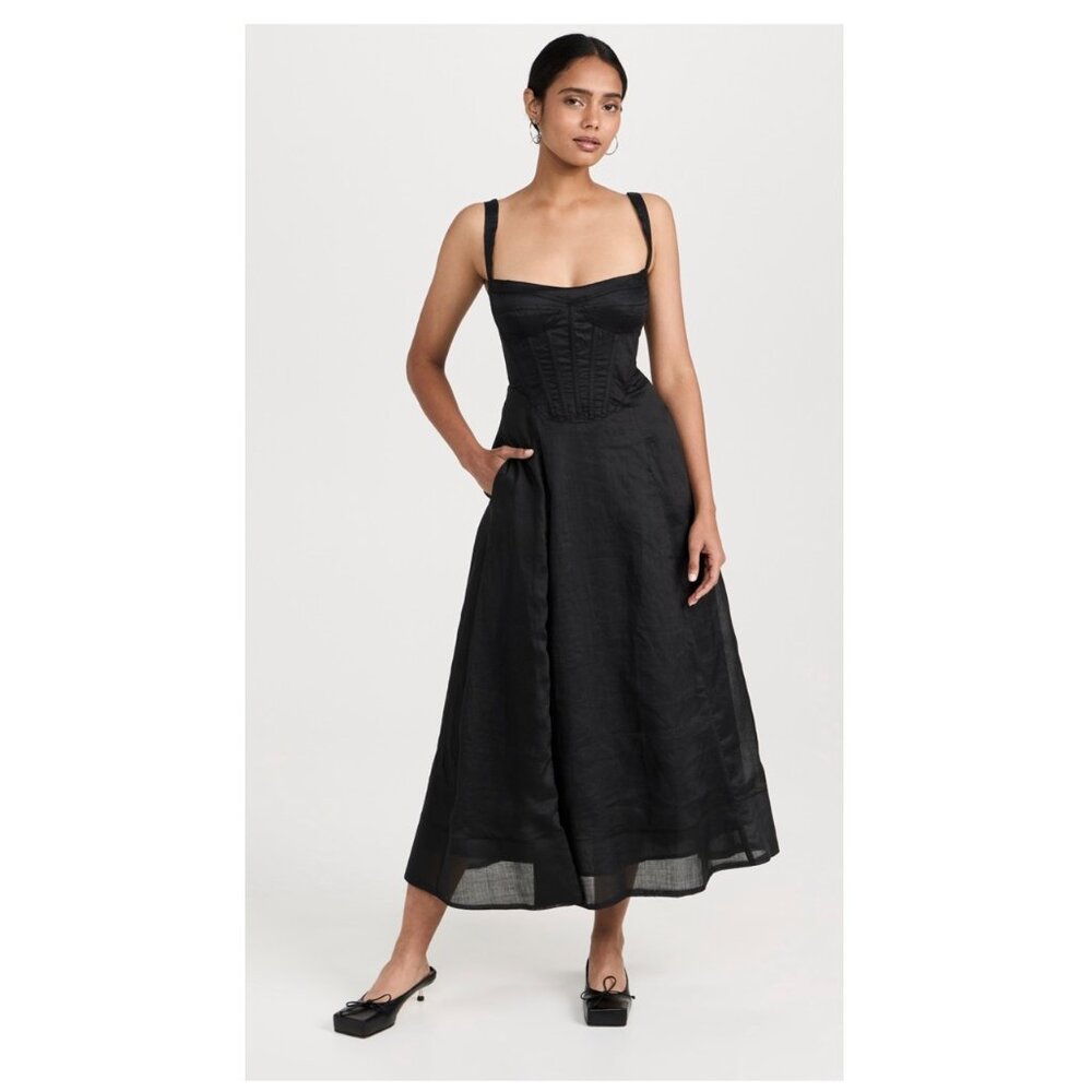 NWT BARDOT Adaline Corset Midi Dress